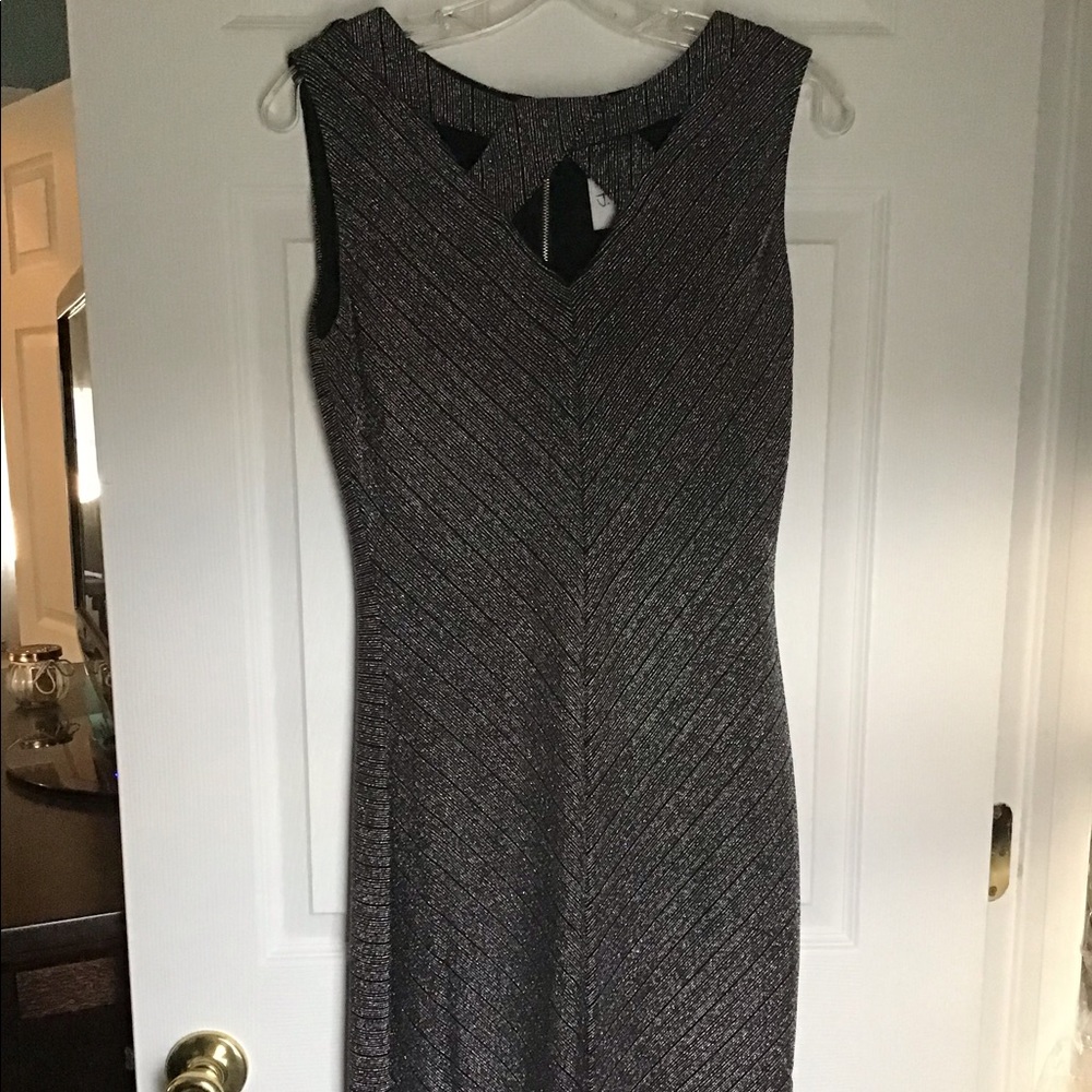 Black silver sleeveless dress